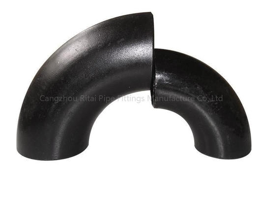 A234 ASME B16.9 ข้อศอกข้อต่อท่อ LR STD ก้นรอย 1.5D 90 องศาข้อศอกเหล็กกล้าคาร์บอน