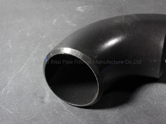 ASTM A234 WPB อุปกรณ์เชื่อมท่อเหล็กคาร์บอน Sch 40 Sch 80 90 Degree Black