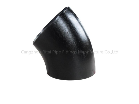 ASTM A234 WPB อุปกรณ์เชื่อมท่อเหล็กคาร์บอน Sch 40 Sch 80 90 Degree Black