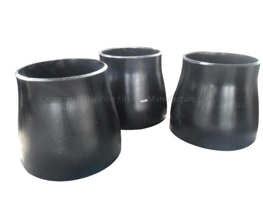 Black ANSI Sch 10 อุปกรณ์เชื่อมเหล็กกล้าคาร์บอน SMLS Ecc Butt Weld Concentric Reducer