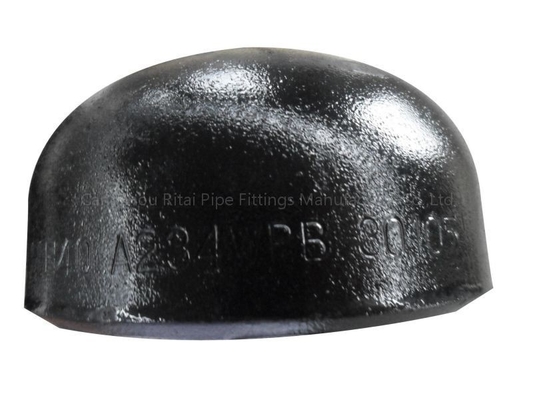 ASTM B16.25 B16.9 A234 GR.WPB ฝาปิดท่อสีดำ ASME SCH40 3.68 มม. 3.91 มม.