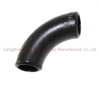 ANSI เหล็กกล้าคาร์บอนดำ A234WPB อุปกรณ์เชื่อมท่อไม่มีรอยต่อ EN10253 3D Elbow