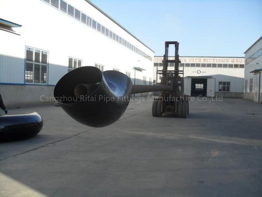 MSS SP44 ข้องอเชื่อมเหล็กสีดำ JIS B2220 XXS อุปกรณ์ท่อขนาดเส้นผ่านศูนย์กลางใหญ่ 48'' STD