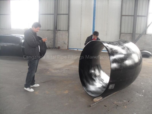 3400NB ASME ข้อศอกท่อขนาดใหญ่เชื่อมชน 45 องศาเหล็กกล้าคาร์บอนขนาดใหญ่มารีน