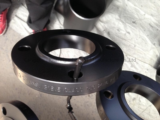 หน้าแปลนคอเชื่อม JIS SCH 40 เหล็กกล้าคาร์บอนหน้าแปลนปากทาสี ASME B16.36